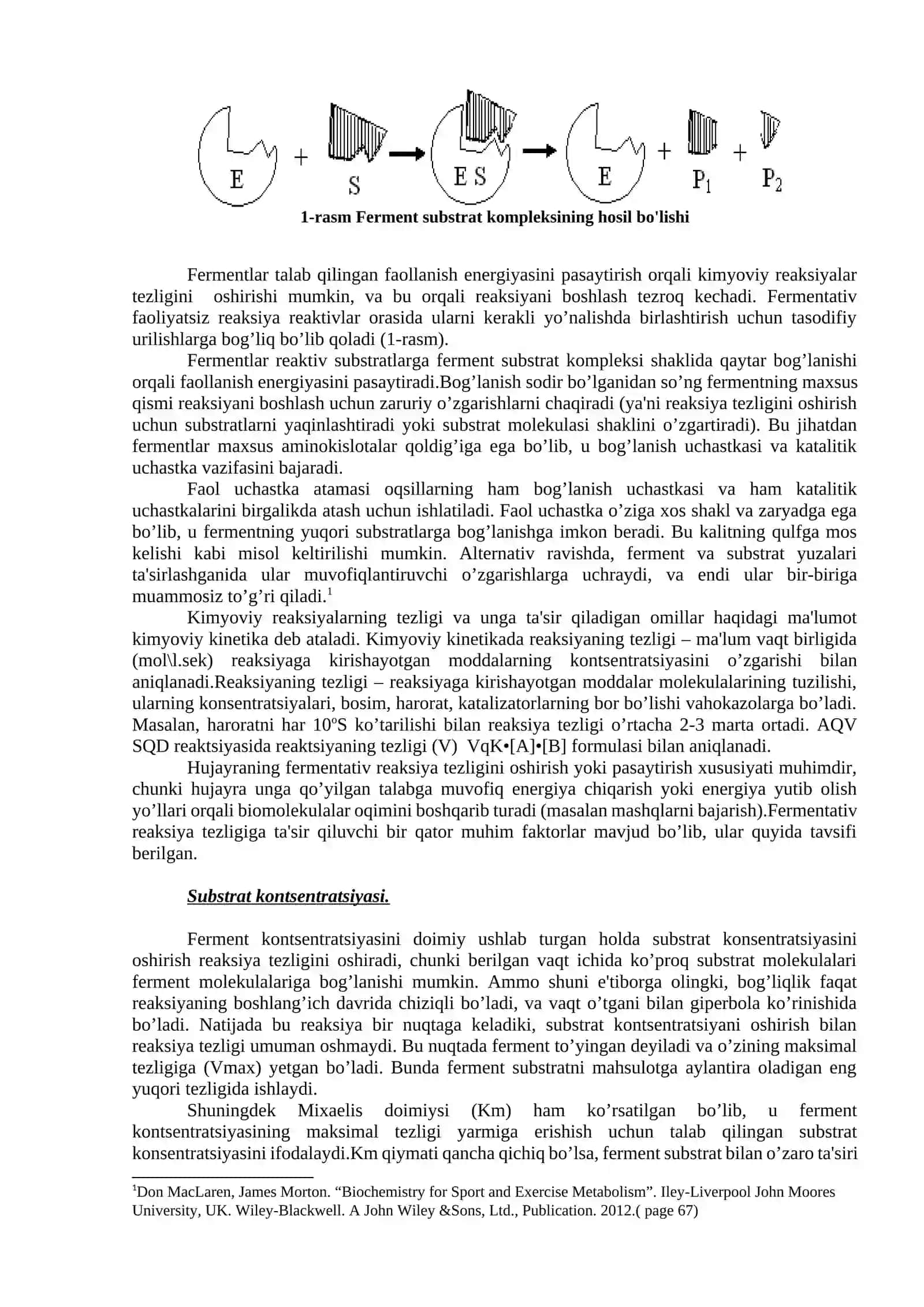 Moddalar almashinuvining umumiy qonuniyatlari. Fermentlar-biologik katalizatorlardir 2