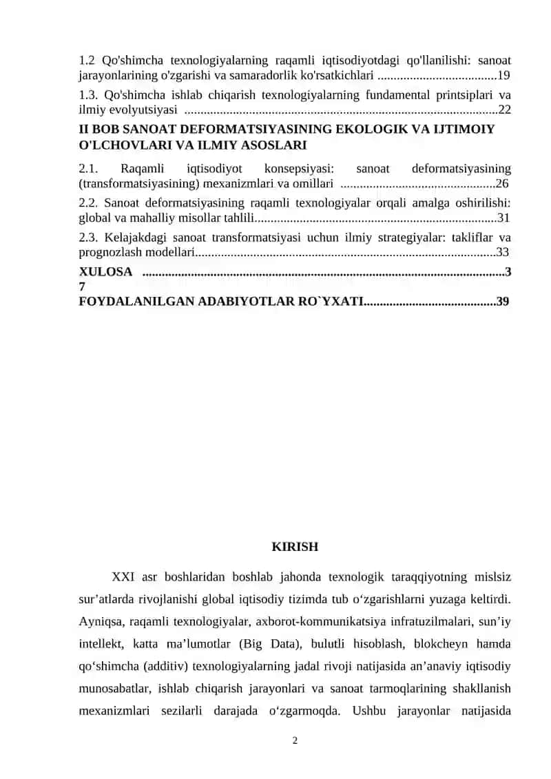 KURS ISHI RAQAMLI IQTISODIYOT FANIDAN 2