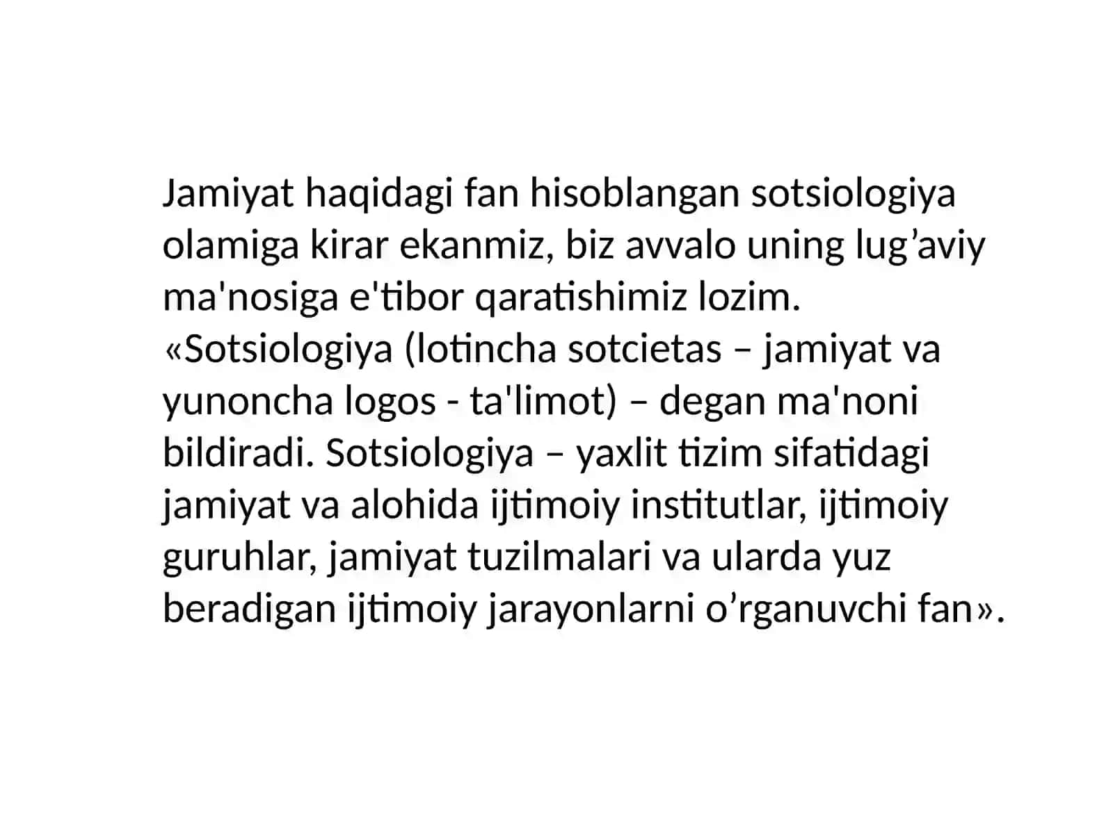 Sotsiologiya va aniq fanlar munosabatlari 2