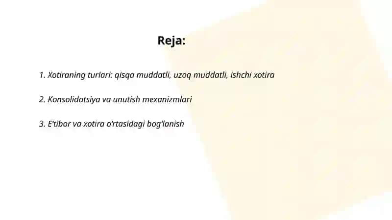 Xotira. Tafakkur 2
