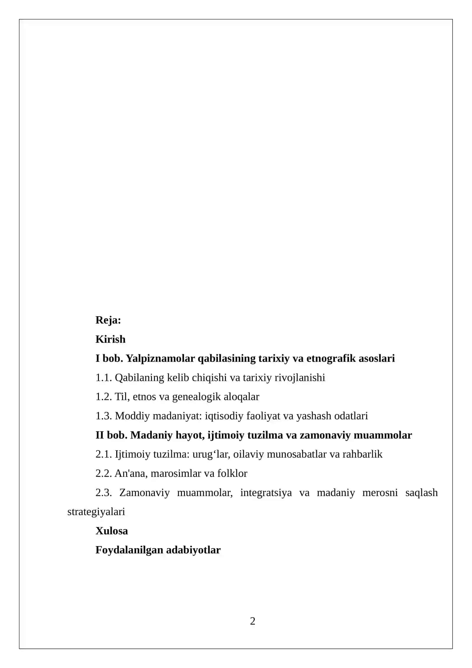 YALPIZNAMOLAR QABILASI 2