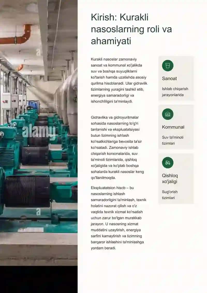 Kurakli Nasoslarning Ekspluatatsion Hisobi 2