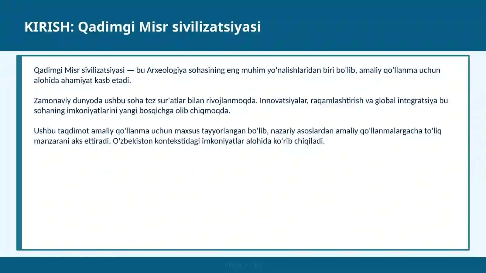 QADIMGI MISR SIVILIZATSIYASI 2