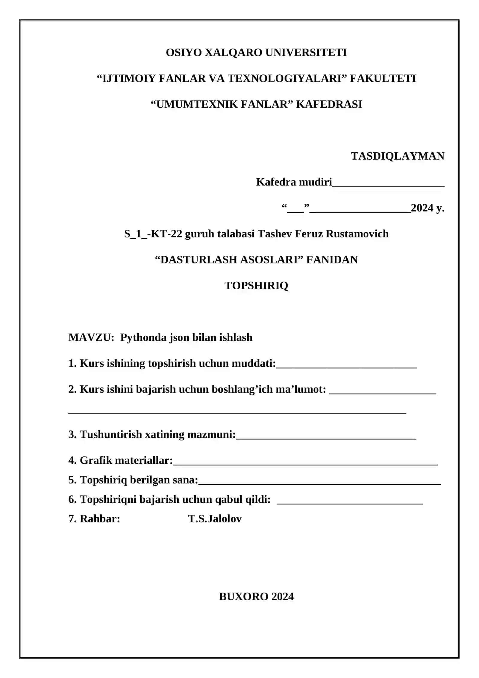 Pythonda json bilan ishlash 2