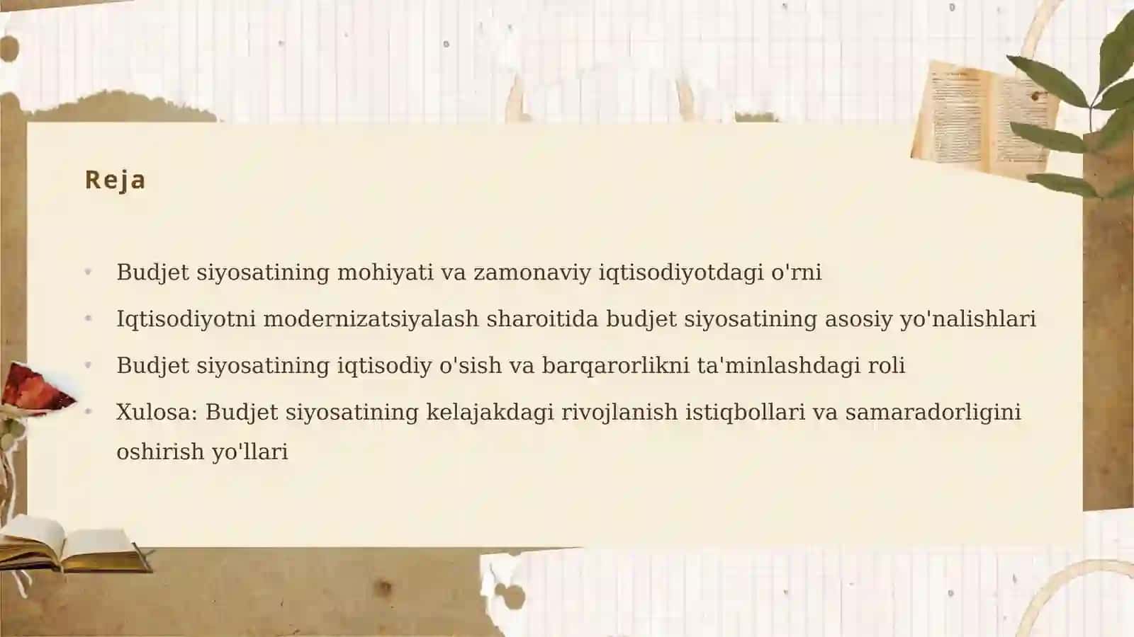 Budjet siyosati: Mohiyati va zamonaviy iqtisodiyotdagi o'rni 2