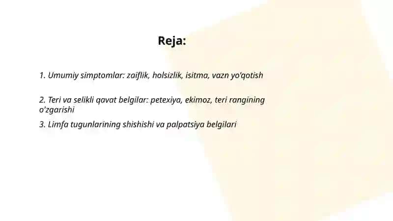 Leykozlar Eritremiya simptamotalogiyasi 2