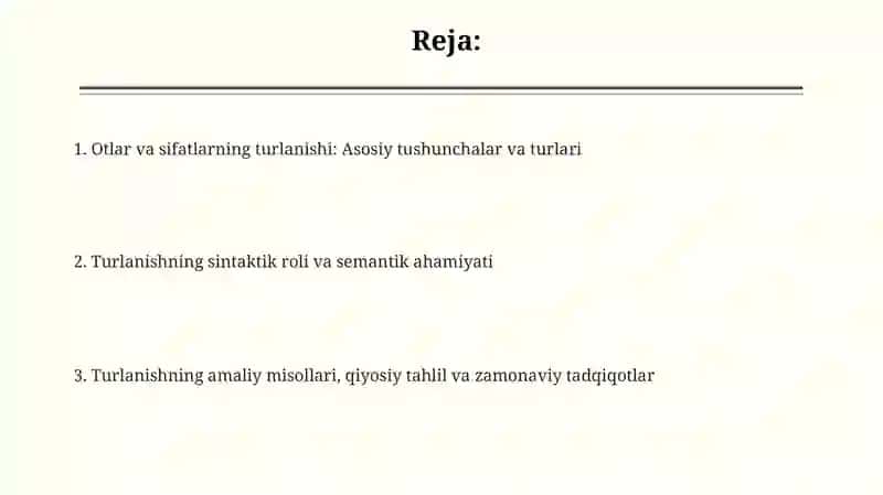 Ot va sifatlarning turlanishi 2
