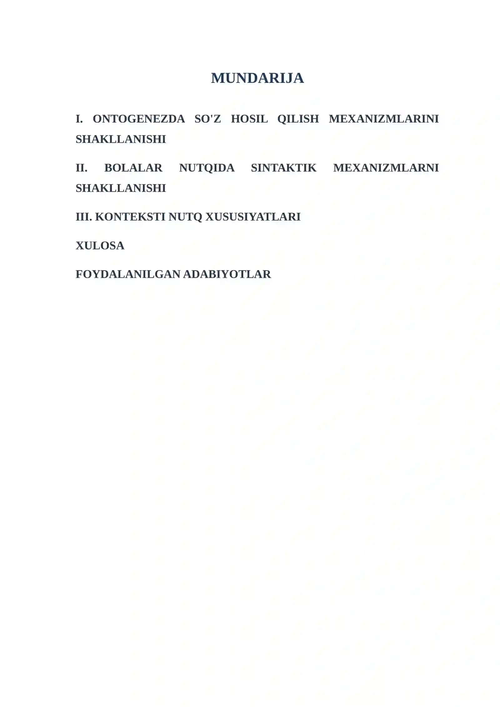 Ontogenezda so'z hosil qilish mexanizmlarini shakllanishi 2