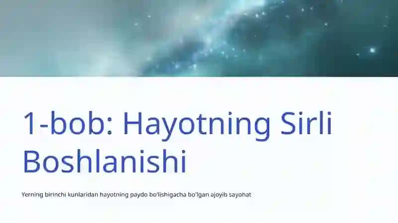 Hayotning Kelib Chiqishi Haqidagi Nazariyalar 2