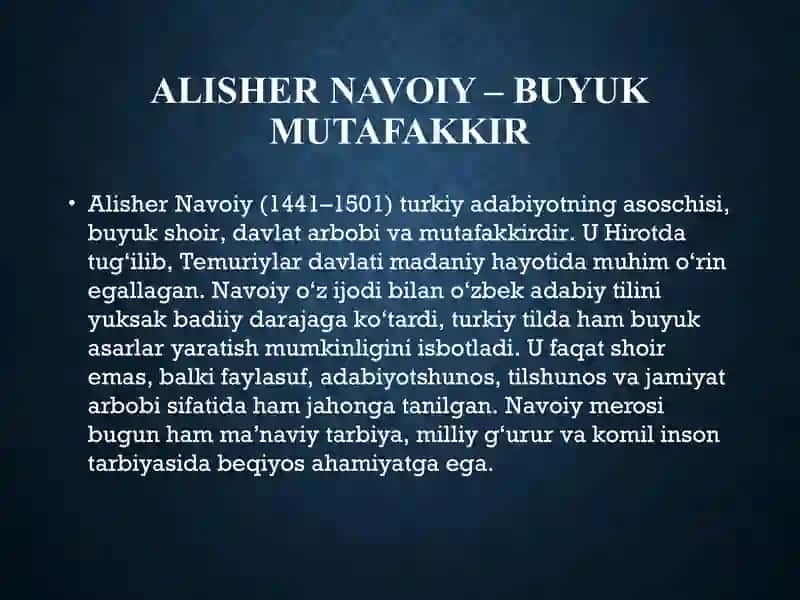 Alisher Navoiy 2