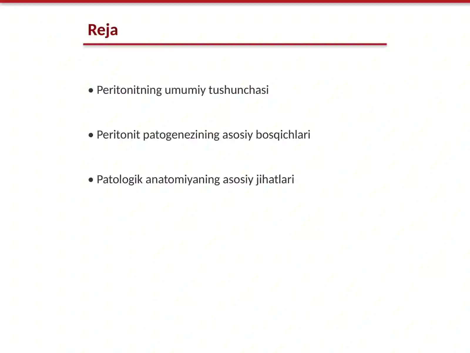 Peritonitning patogenezi va patologik anatomiyasi 2