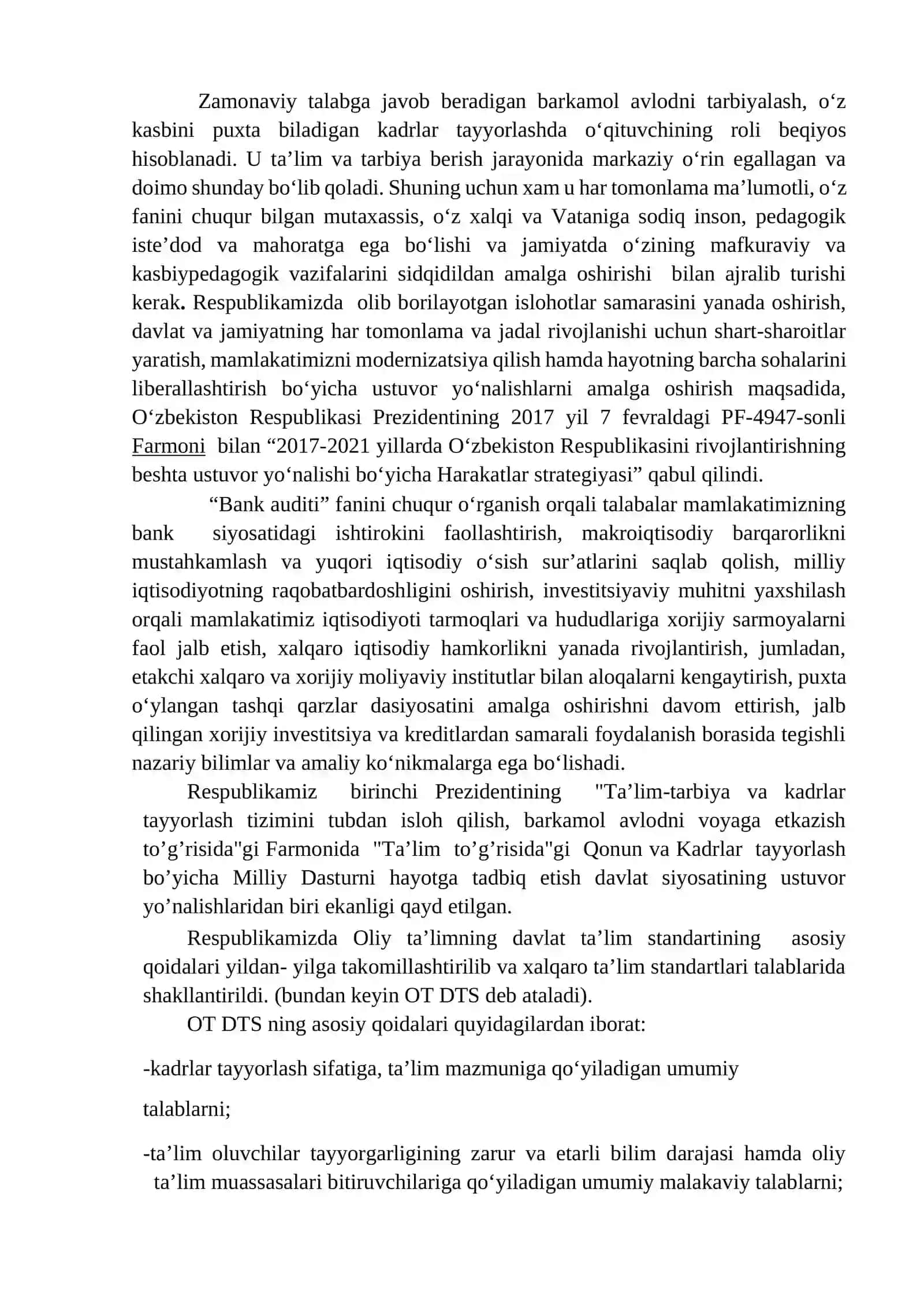 Ta'lim tizimini takomillashtirish va hozirgi zamon talablariga moslashtirish 2