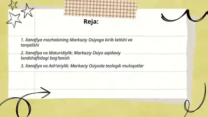 Xanafiya mazhabi va Markaziy Osiyo 2