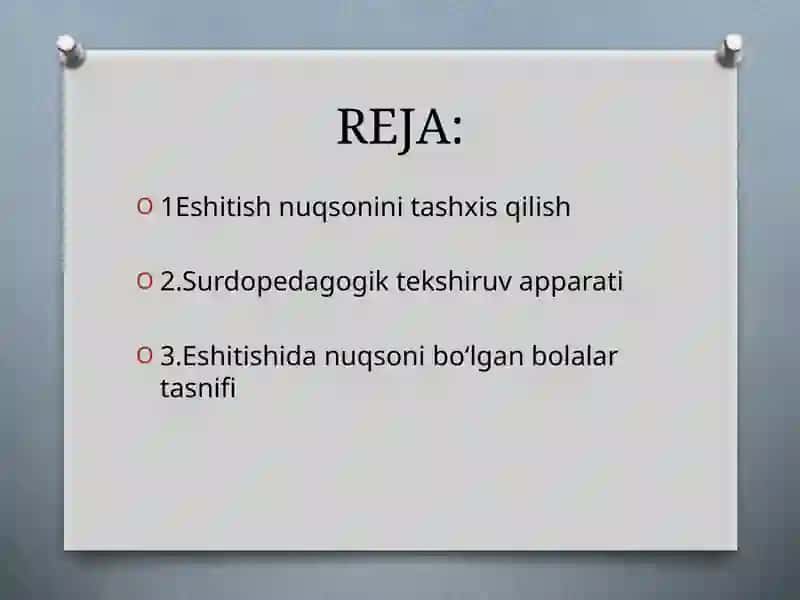 Surdopedagogik tekshirish o’tkazish uchun metodik va diagnostik materiallar tayyorlash 2