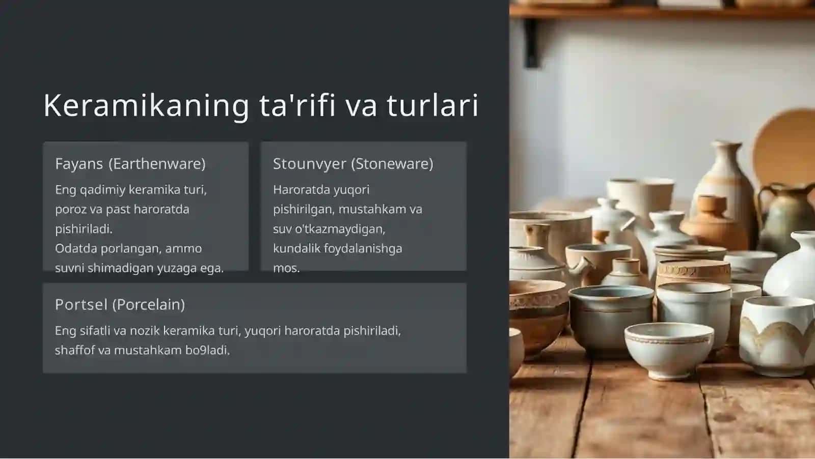 Keramikahaqiда umumiy ma'lumot 2
