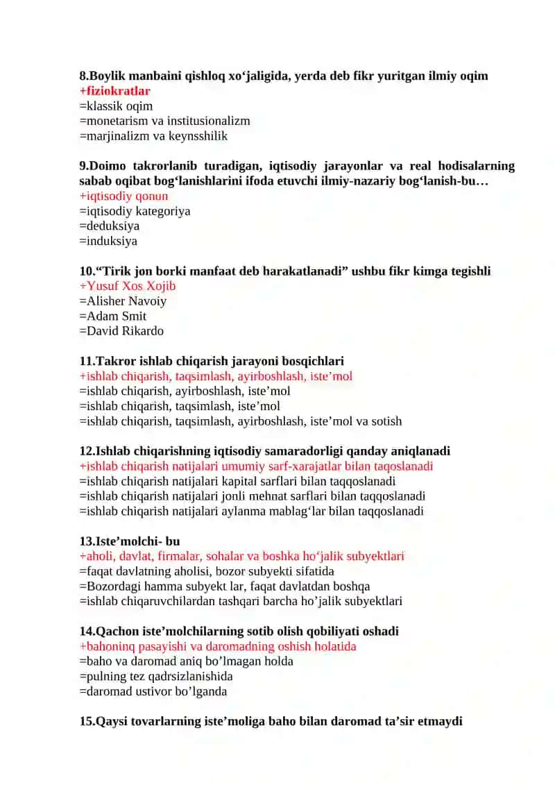 Iqtisodiyot nazariyasi fanining vazifalari 2
