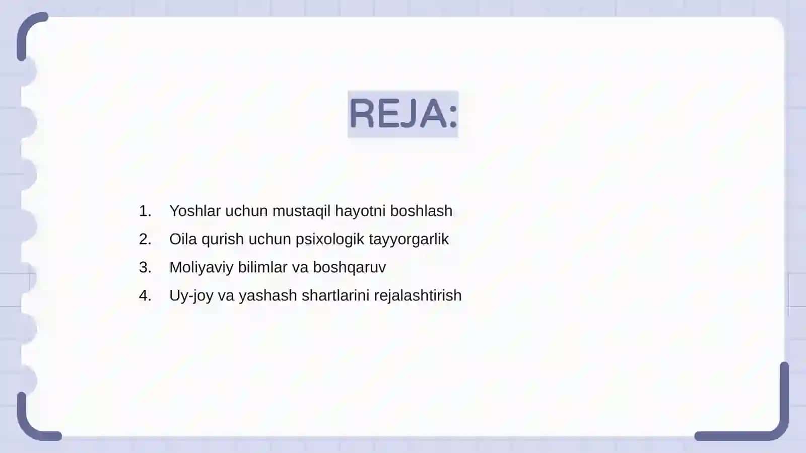 Oilada yoshlarni mustaqil oilaviy hayotga tayorlash 2