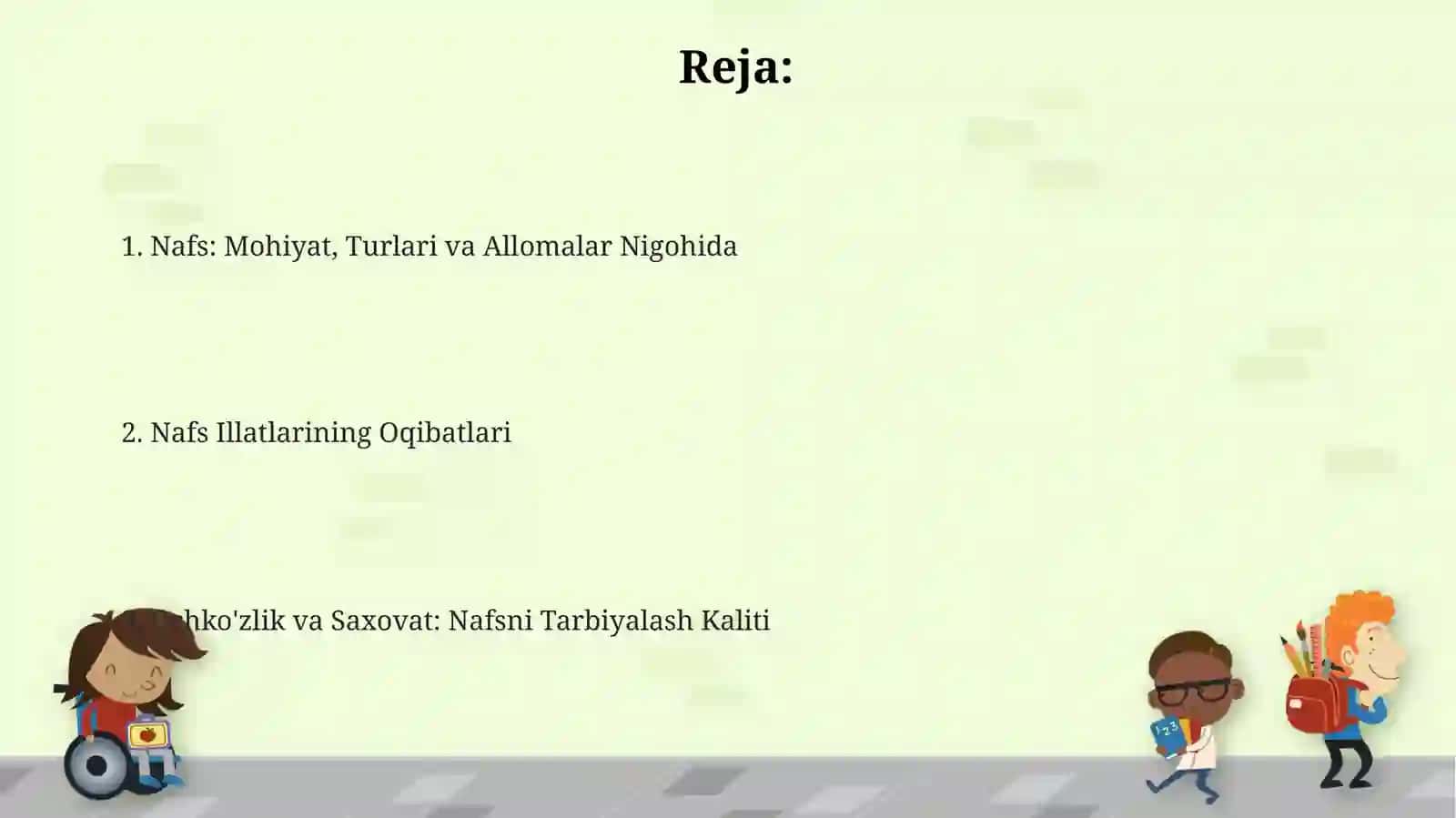 Nafs tarbiyasi 2