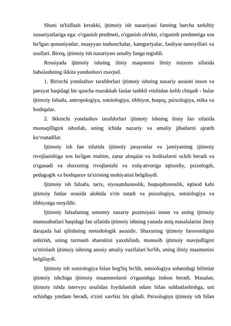 Ijtimoiy ish samaradorligini ta'minlash omillari 2