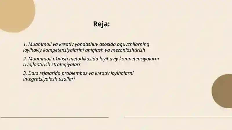 Muammoli va kreativ yondashuv asosida oquvchilarning loyihaviy kompetensiyalarini shakllantirish 2