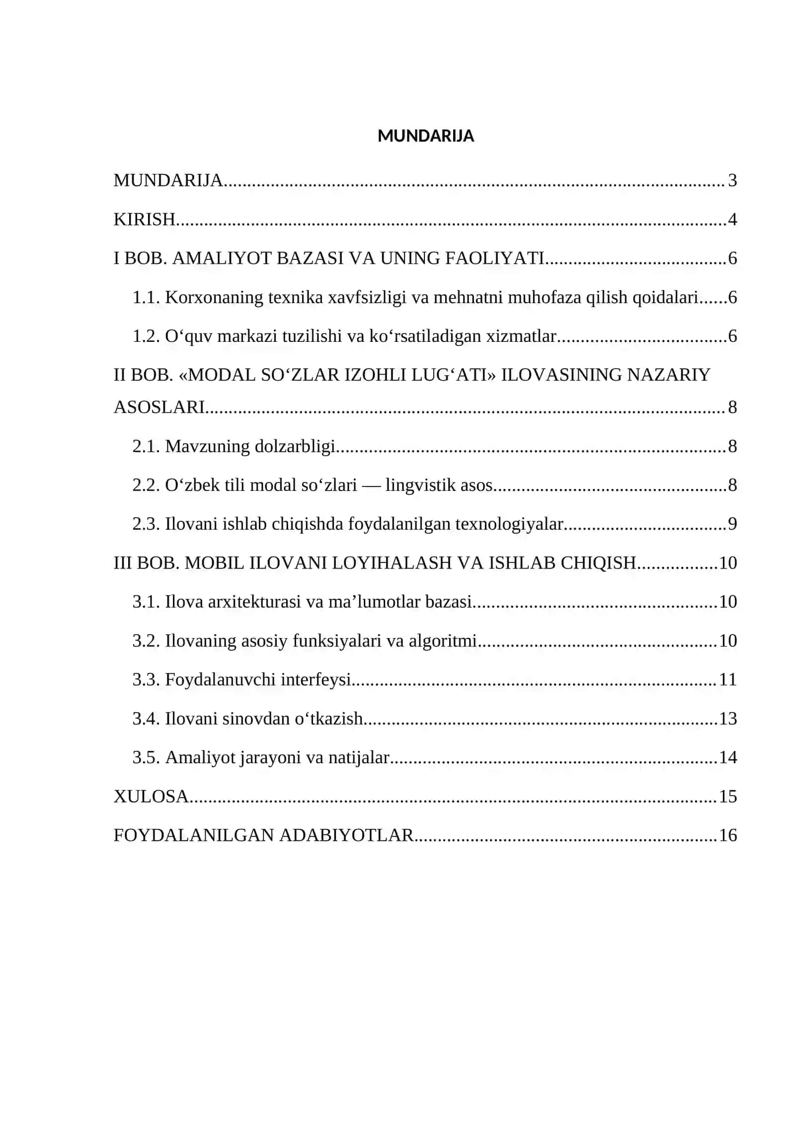 Modal so‘zlar izohli lug‘atining mobil ilovasini ishlab chiqish 2