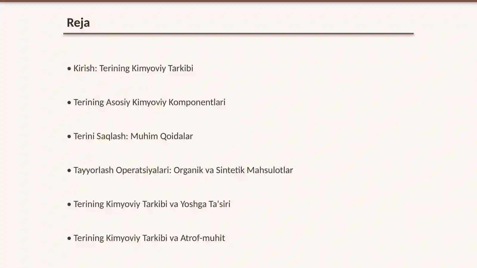 Terining Kimyoviy Tarkibi va Uni Saqlash 2