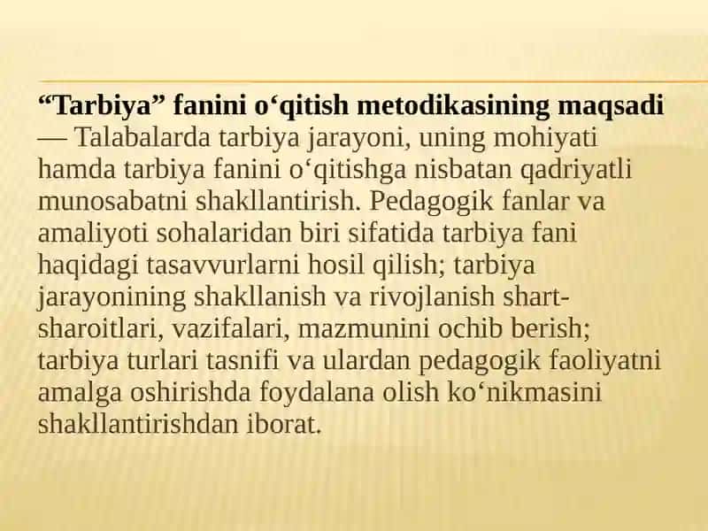 Tarbiyaning maqsad va vazifalari 2