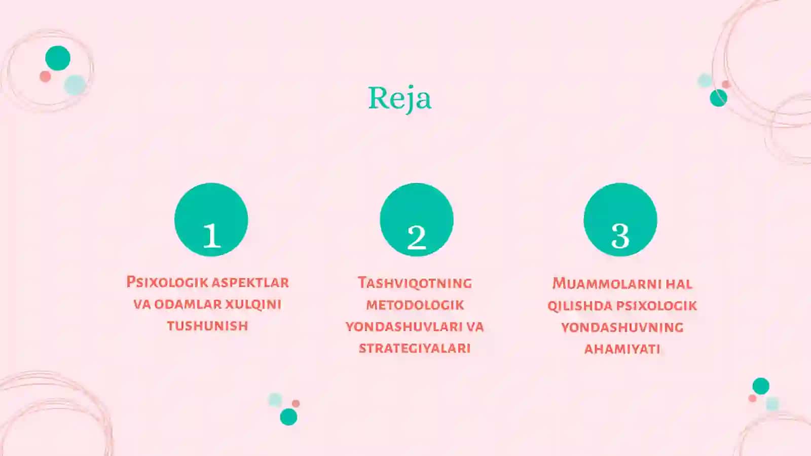 Psixologik tashviqotning o'ziga xos xususiyatlar 2