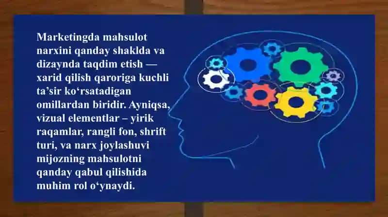 Mahsulot narxi koʻrsatkichlari dizaynining ta'siri ( yirik raqam rangli fon) 2