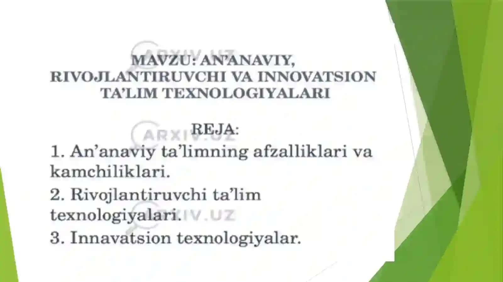An’anaviy va innovatsion ta'limning integratsiyasi 2