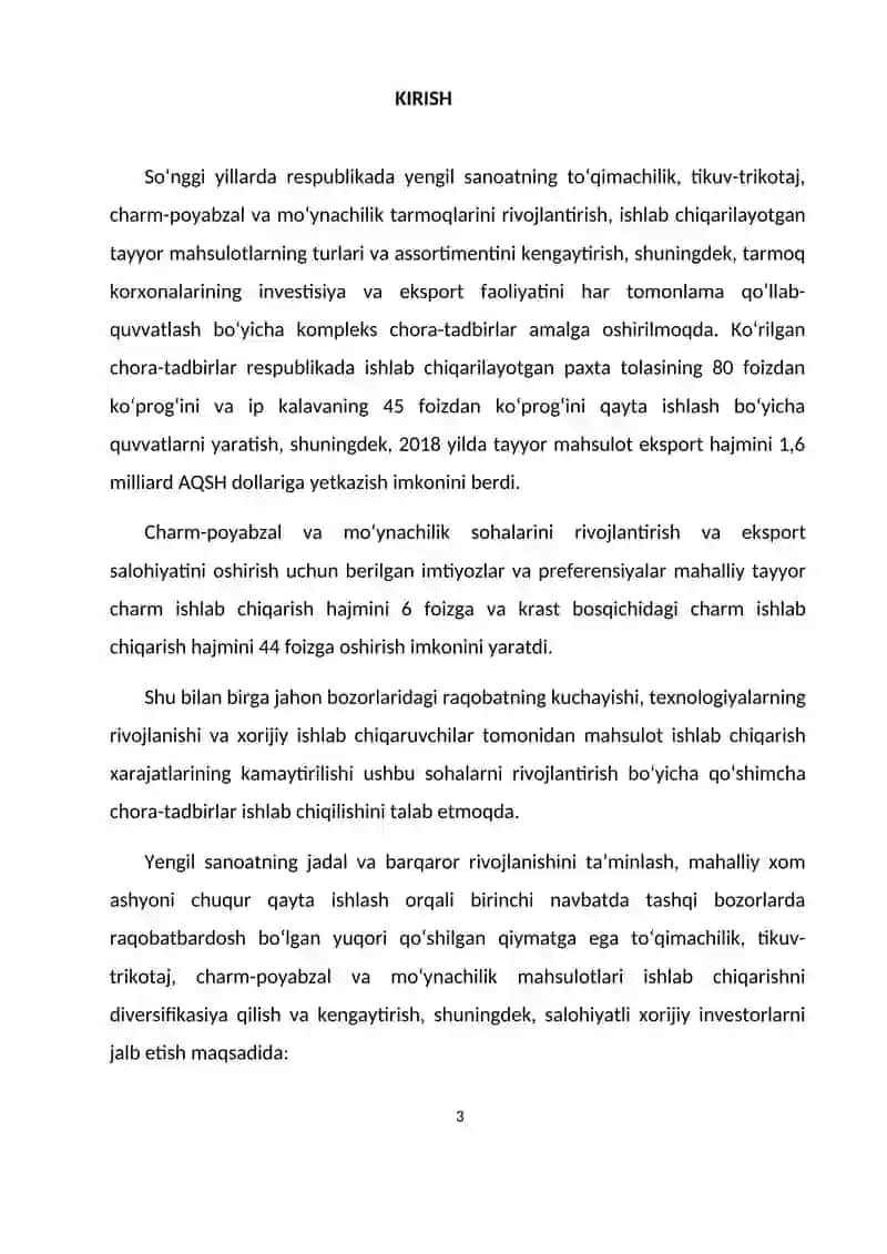 mitkal 32 assortimentidagi toʻqima ishlab chiqish korxonasini loyihalash 2