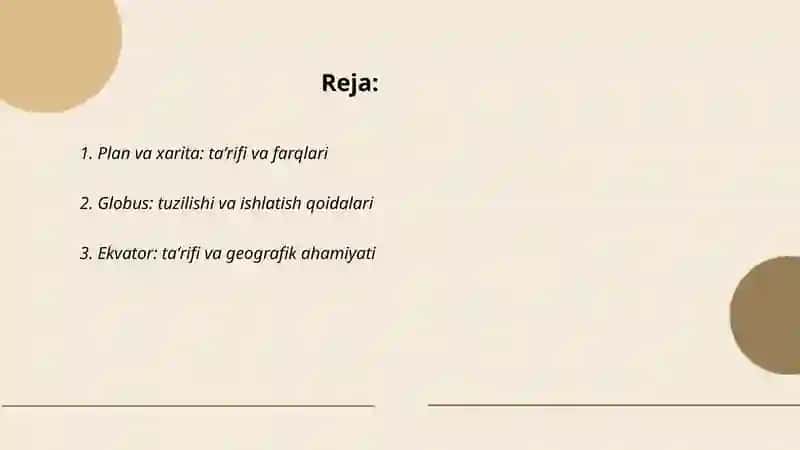 Plan va xarita bilan ishlash 2