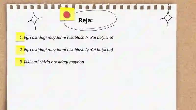 Aniq integralning geometrik tatbiqlari 2