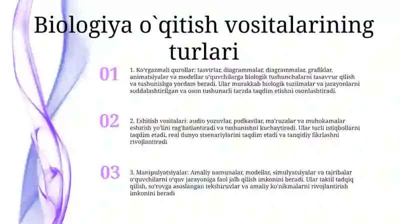 Biologiya OʻQitish Vositalarining Turlari Va Ularning OʻZaro BogʻLiqligi 2