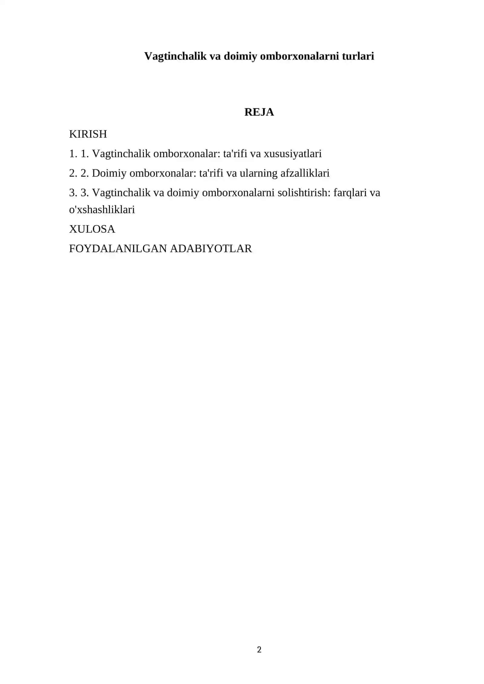 Vagtinchalik va doimiy omborxonalarni turlari 2