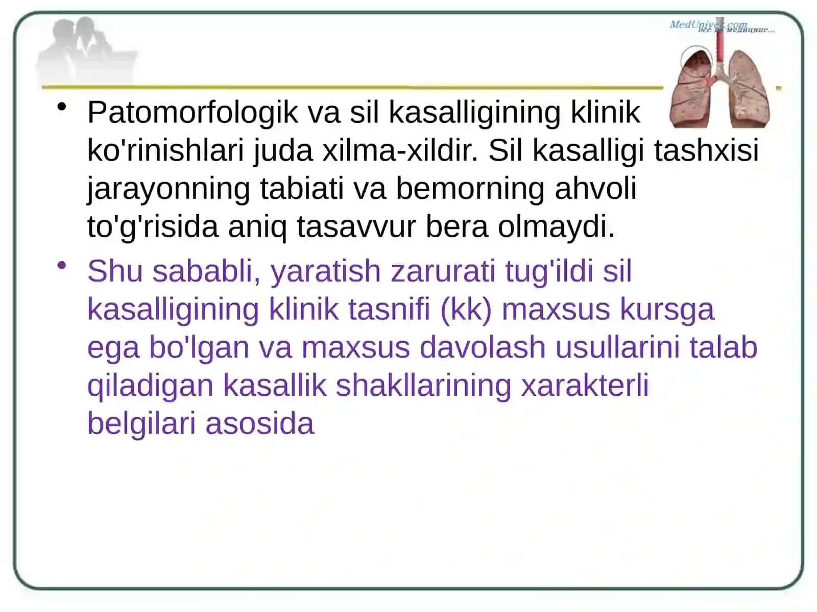 Tuberkulyozning kliniktasni fi 2