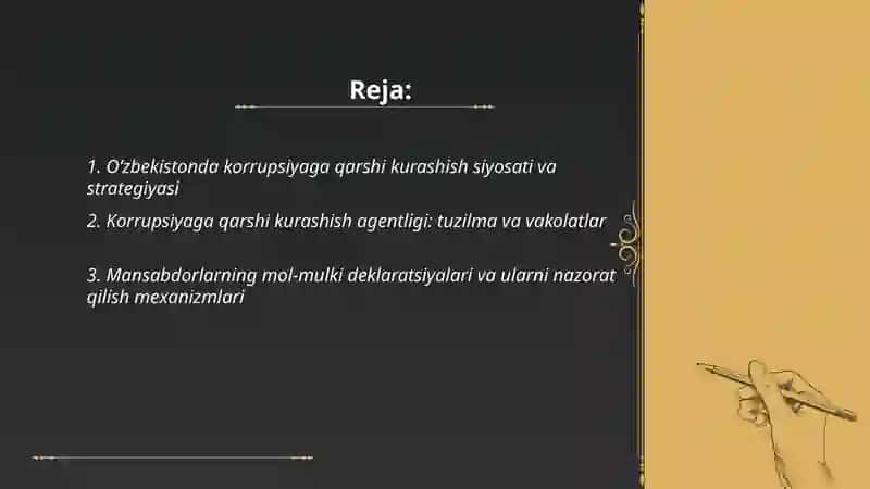 Oʻzbekistonda korrupsiyaga qarshi kurash mexanizmlari 2