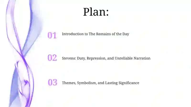 Kazuo Ishiguro. The remains of the day 2