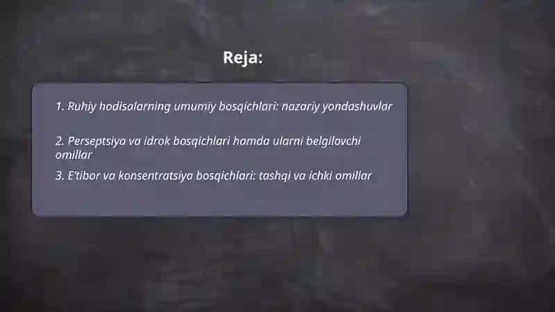 Ruhiy hodisalarning bosqichlari va ularni belgilovchi omillar 2