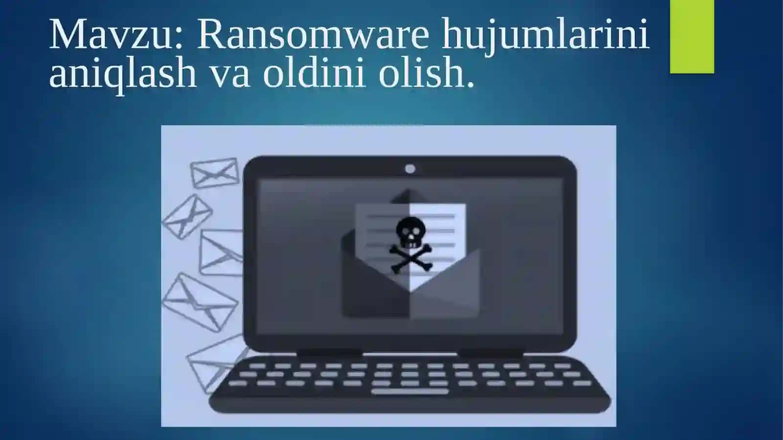 Ransomware hujumlarini aniqlash va oldini olish. 2