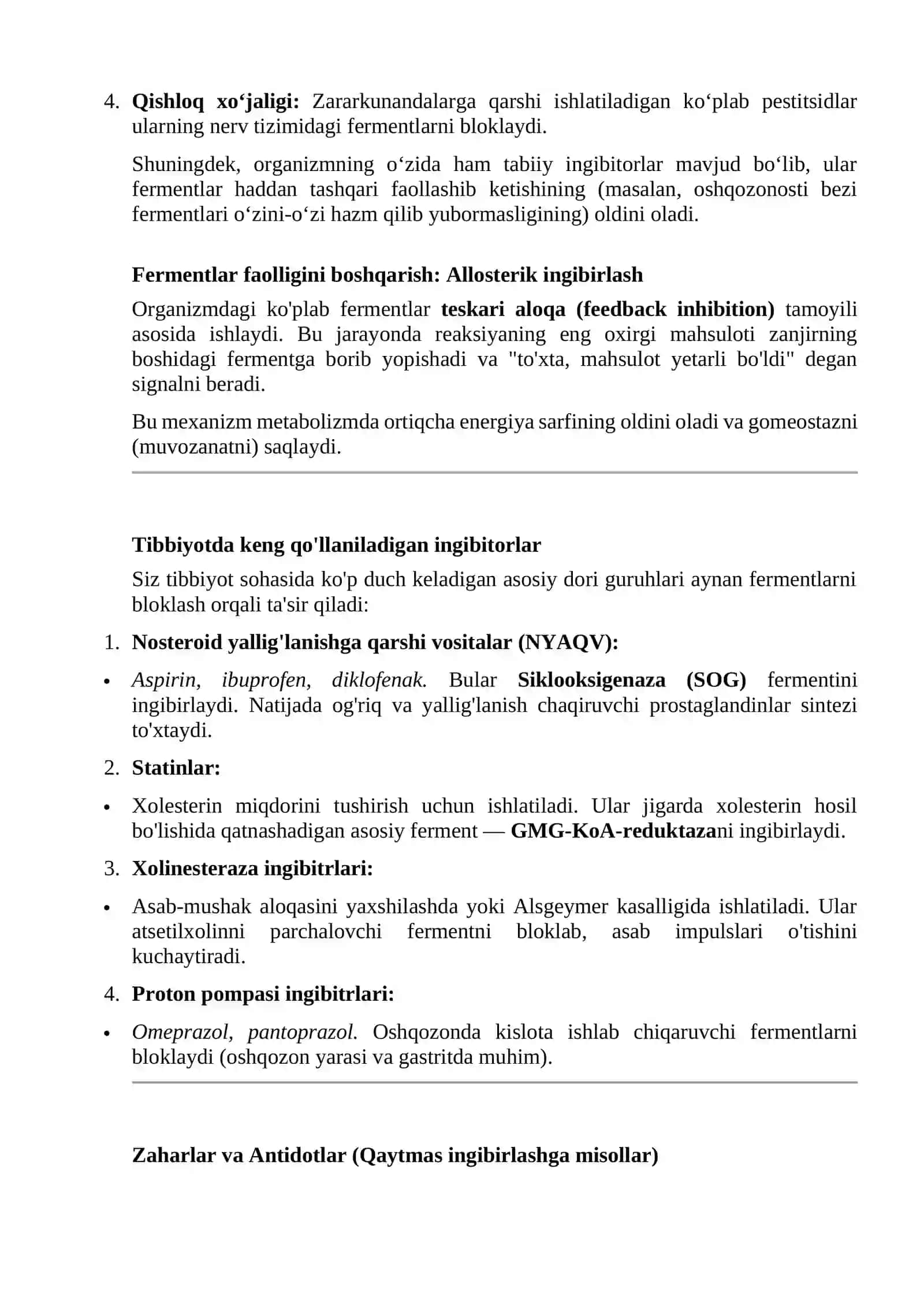 Ferment ingibitrlari haqida ma'lumot 2