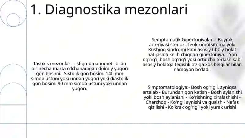 Simptomatik Gipertoniyalar Simptomatalogiyasi 2