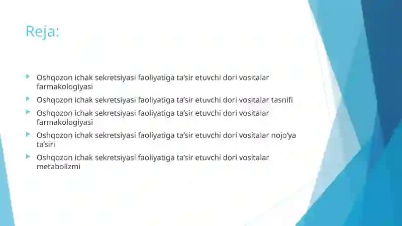 MЕ'DA-ICHAK FAOLIYATIGA TA'SIR ETUVCHIVOSITALAR 2