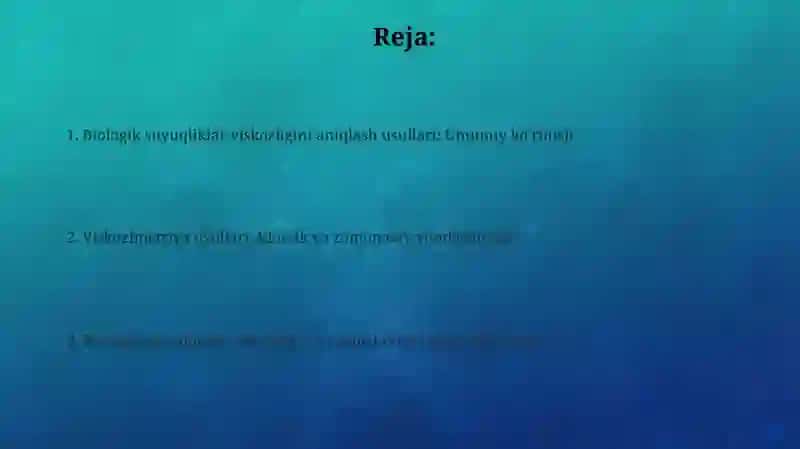 Biologik suyuqliklarning qovushqonligini aniqlash usullarini urganish 2