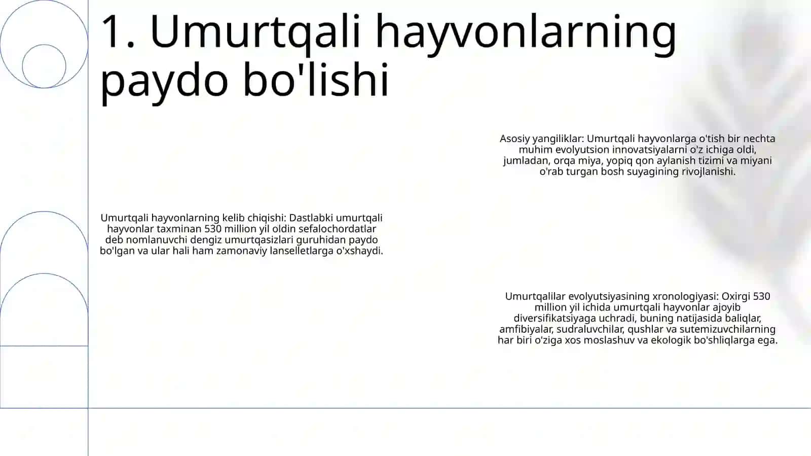 Umurtqali Hayvonlar Dunyosining Filogenetik Bog‘Lanishi 2