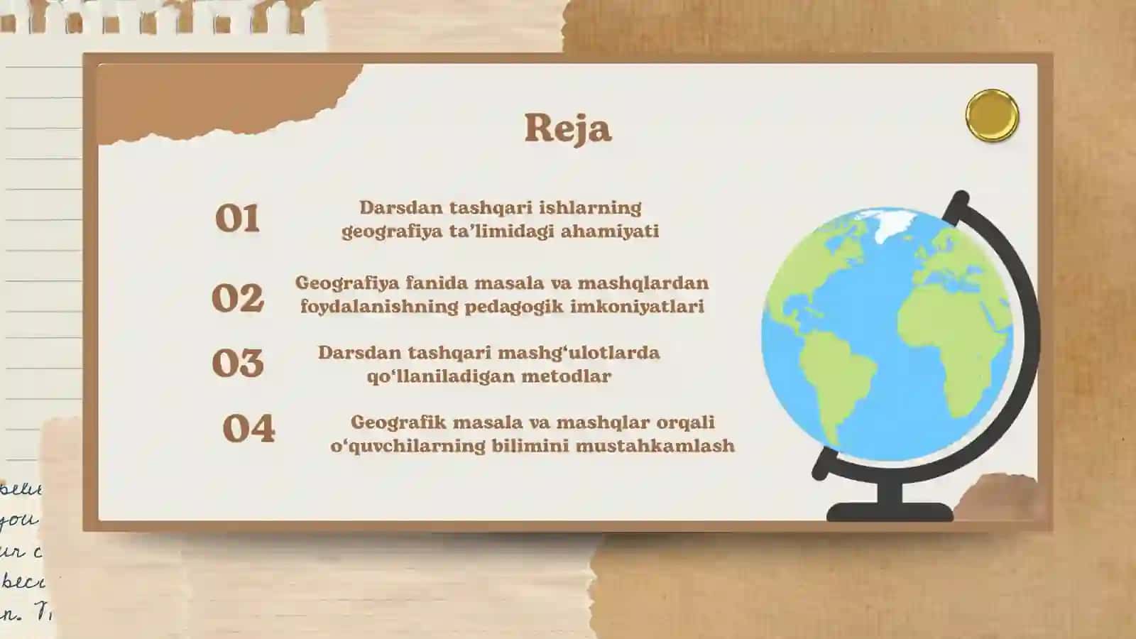 Darsdan tashqari ishlarda masala va mashqlardan foydalanish yo‘llarini belgilash. 2