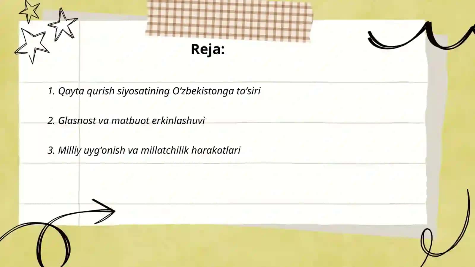 Qayta qurish yillarida Oʻzbekistondagi ijtimoiy-siyosiy vaziyat 2