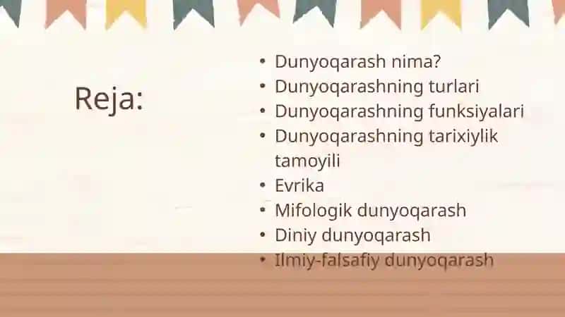Dunyoqarash va uning tarixiy shakllari 2