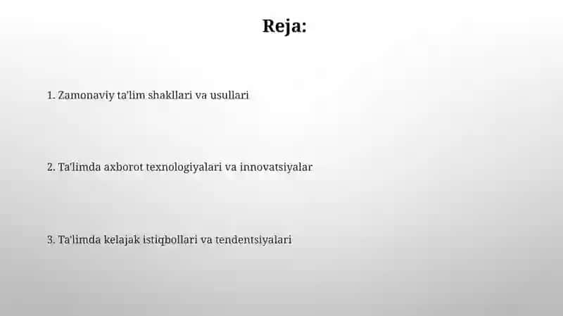Zamonaviy oʻqitish shakllari va uslublari 2