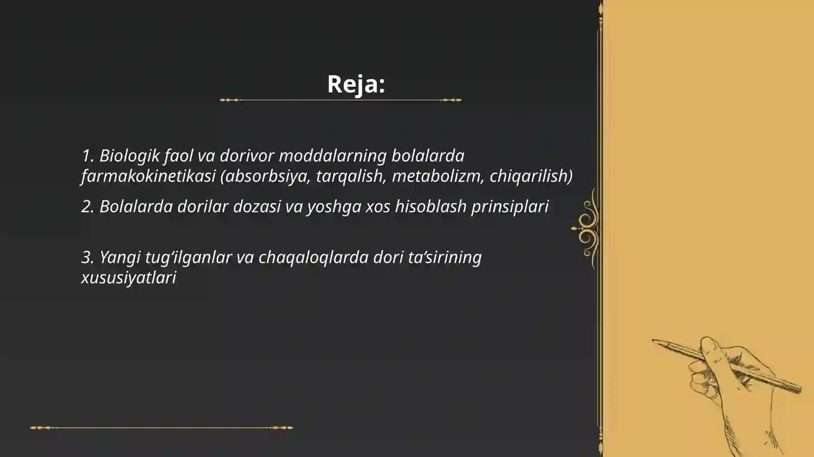 Biologik faol va dorivor moddalarning bola organizimiga ta'siri 2